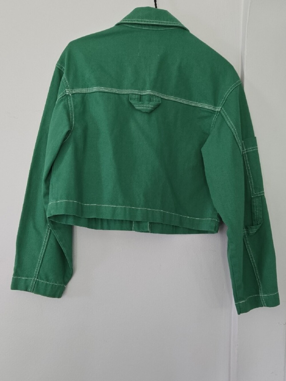 Bershka Emerald Green Cropped Button Jacket - Picture 6 of 8